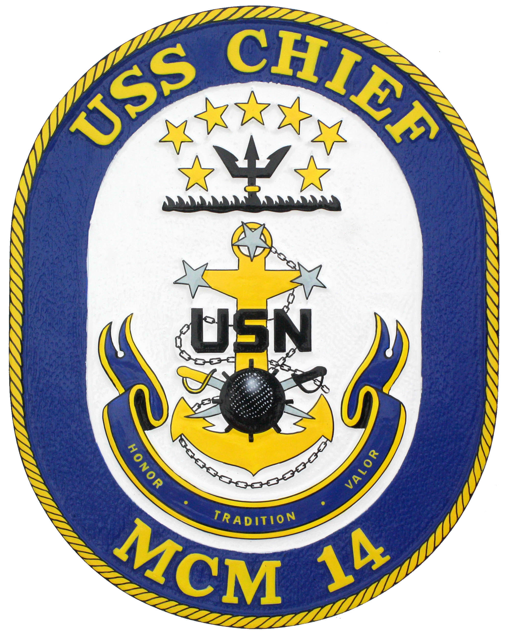 USS Chief Ship Crest Plaque
