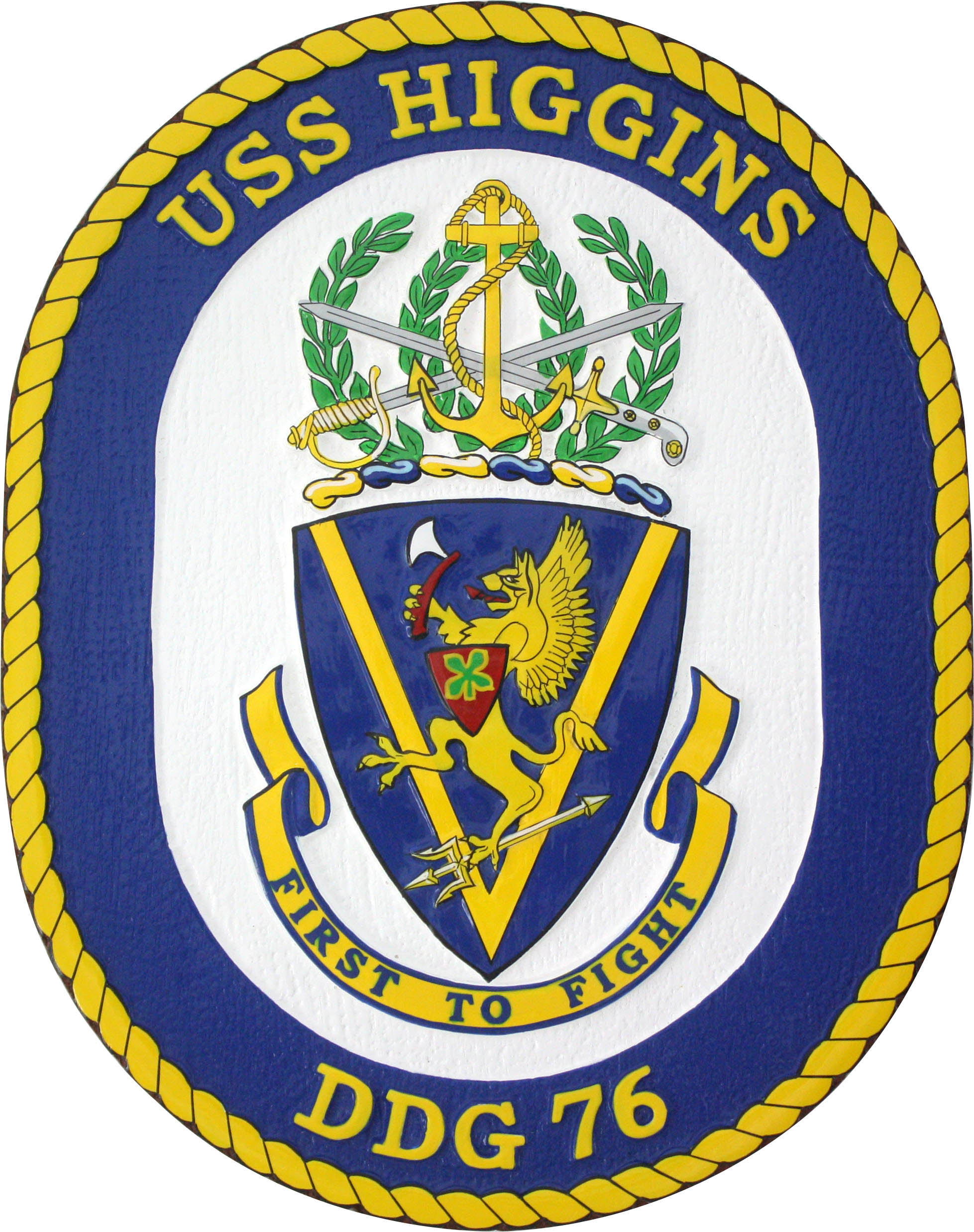USS Higgins Ships Crest Plaque