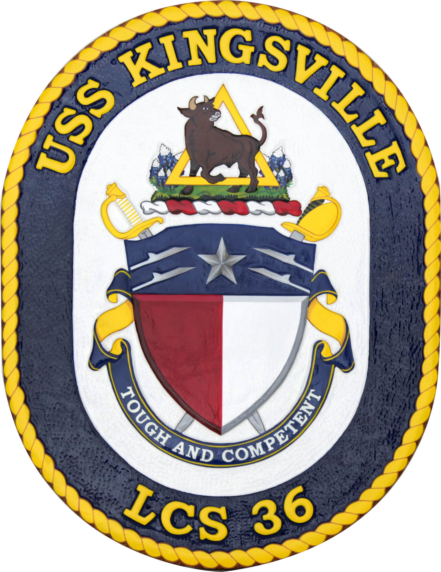 USS Kingsville Ship Crest Plaque