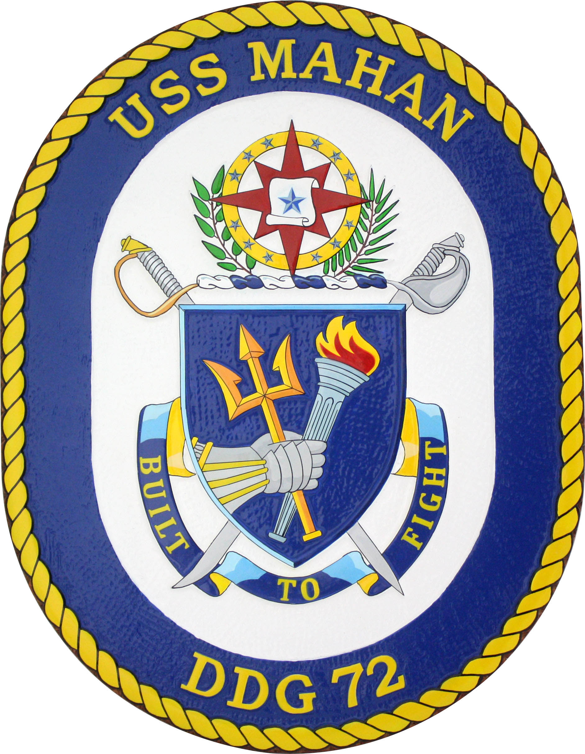 USS Mahan Ships Crest Plaque