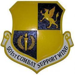 501st Combat Support Wing Crest Plaque