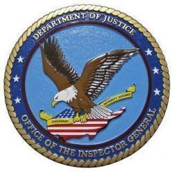 DOJ Office of Inspector General Seal Plaque