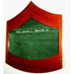 Shadow Box US Army E8 Natural Finish