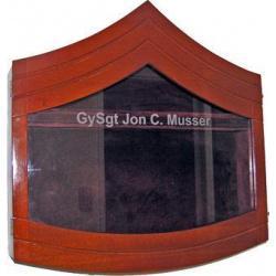 Shadow Box US Marine Corps E7 Natural Finish