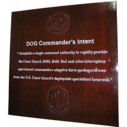deployable operations group commanders intent coast guard deployment plaque