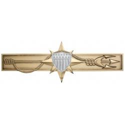 marine safety officer badge plaque in wood painted