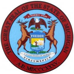 michigan state seal plaque