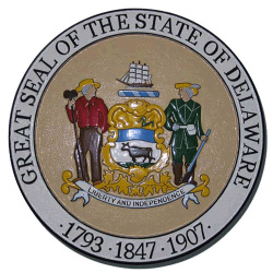 the great seal of delaware plaque 1039941092