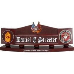 two flags design desk nameplate