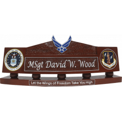 usaf emblem desk nameplate