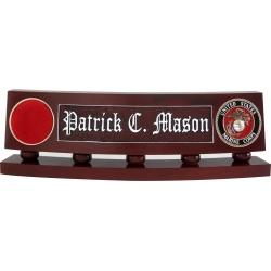 usmc classic desk nameplate in wood