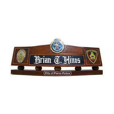 Police Badge Desk Nameplate