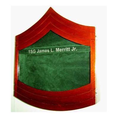 Shadow Box US Army E8 Natural Finish