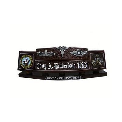 USN Trio-Wings Desk Nameplate