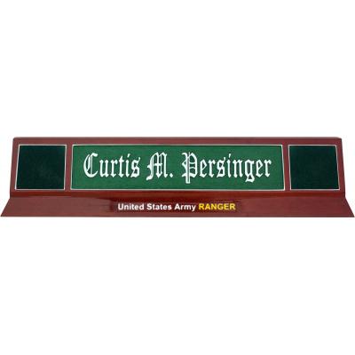 classic army desk nameplate