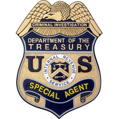 department of the treasury special agent badge plaque