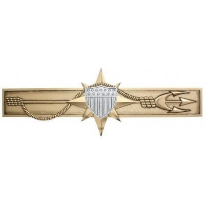 marine safety officer badge plaque in wood painted