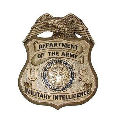 military intelligence badge plaque