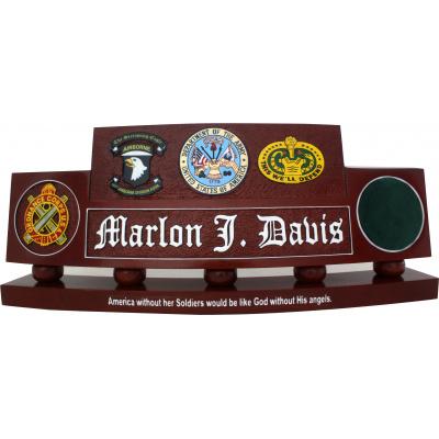 multi seals custom desk nameplate for us army