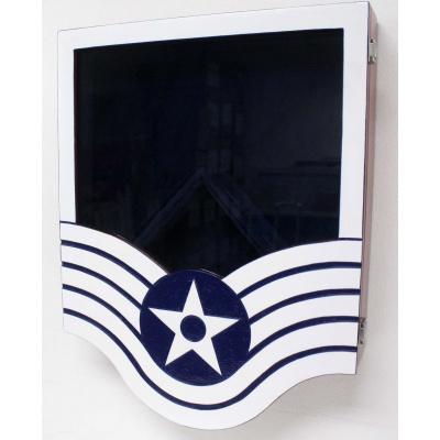 shadow box us air force e6 painted finish