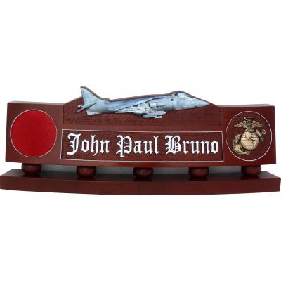 us marine corps harrier aircraft design desk name plate