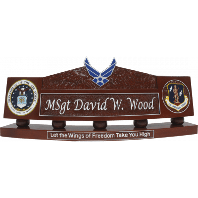 usaf emblem desk nameplate
