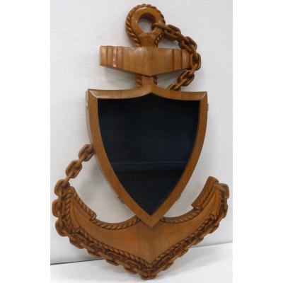 uscg master cpo shadow box in light mahogany