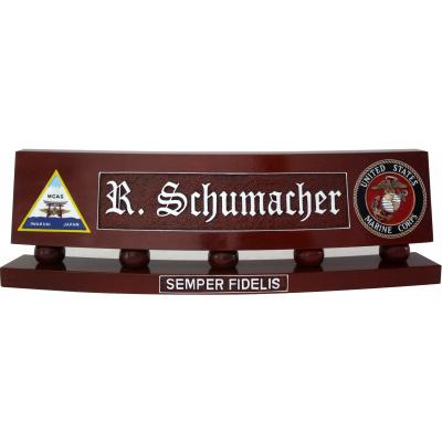 usmc classic desk nameplate with custom artwork