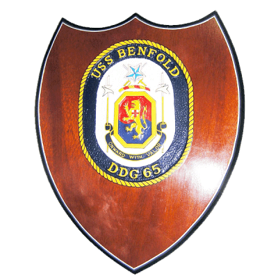 uss benfold presentation plaque