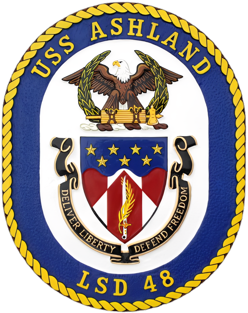 USS Ashland Ships Crest Plaque